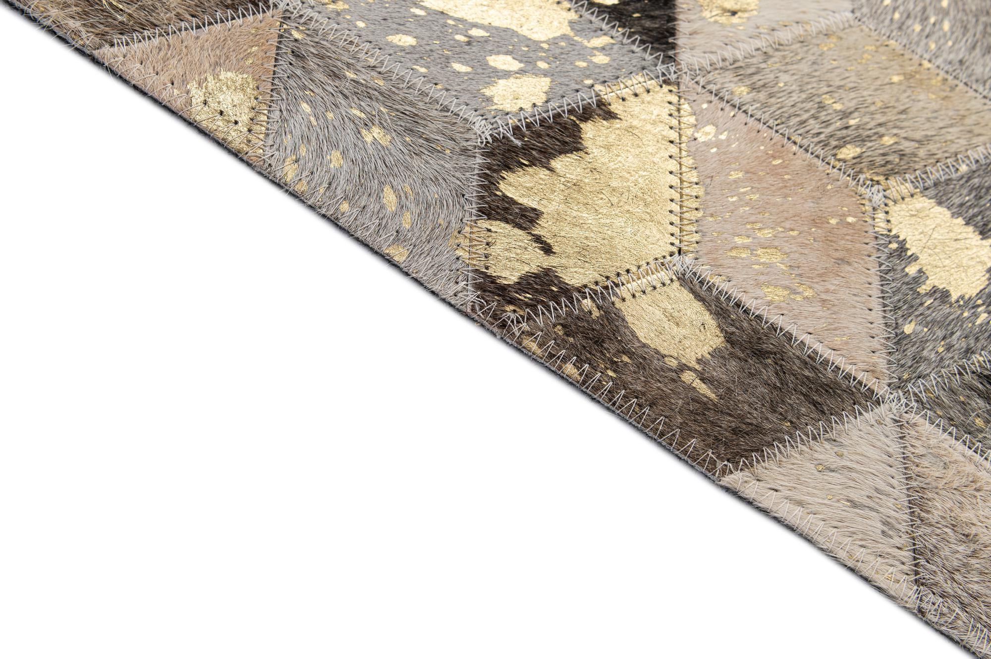 5' 1 x 8' 1 Cowhide - Patchwork Rug