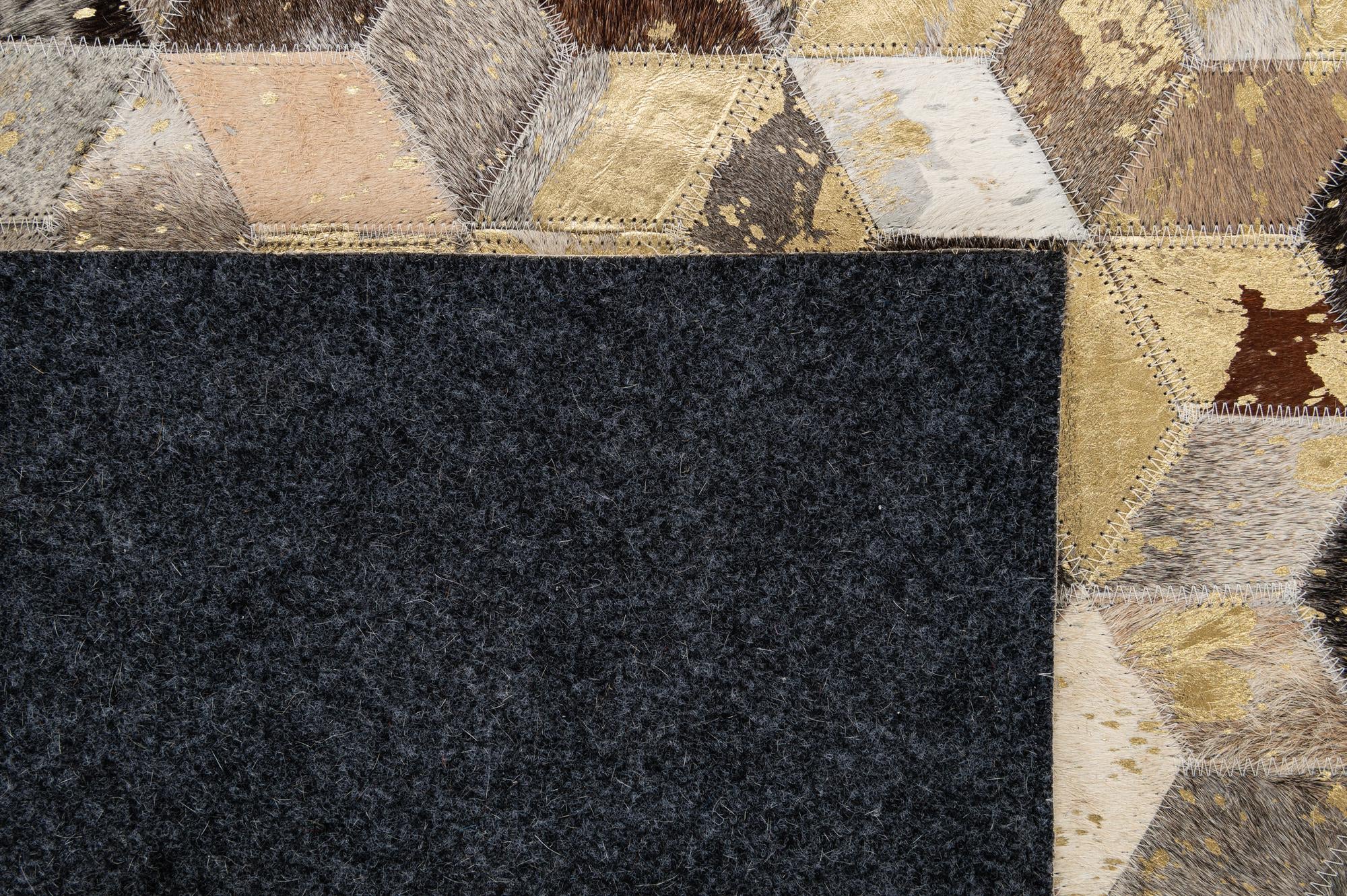 5' 1 x 8' 1 Cowhide - Patchwork Rug