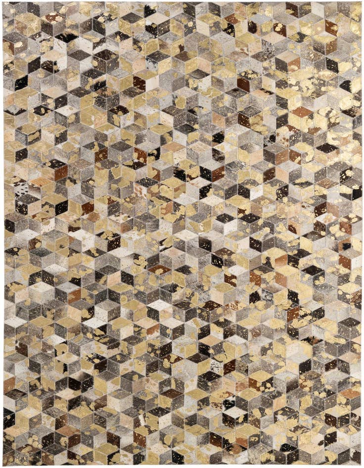 Detail image of 5' 1 x 8' 1 Cowhide - Patchwork Rug