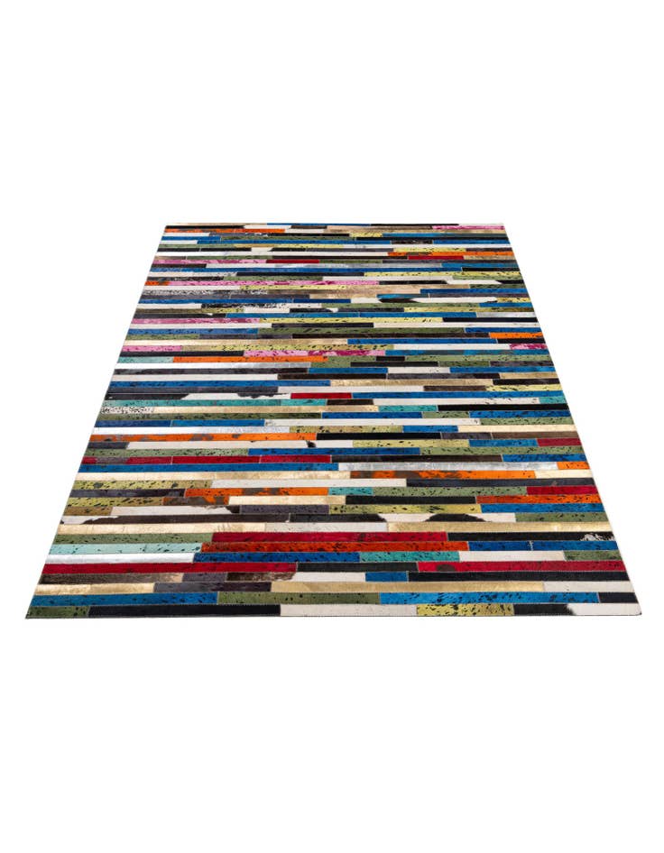 Detail image of 5' 1 x 7' 11 Cowhide - Patchwork Rug