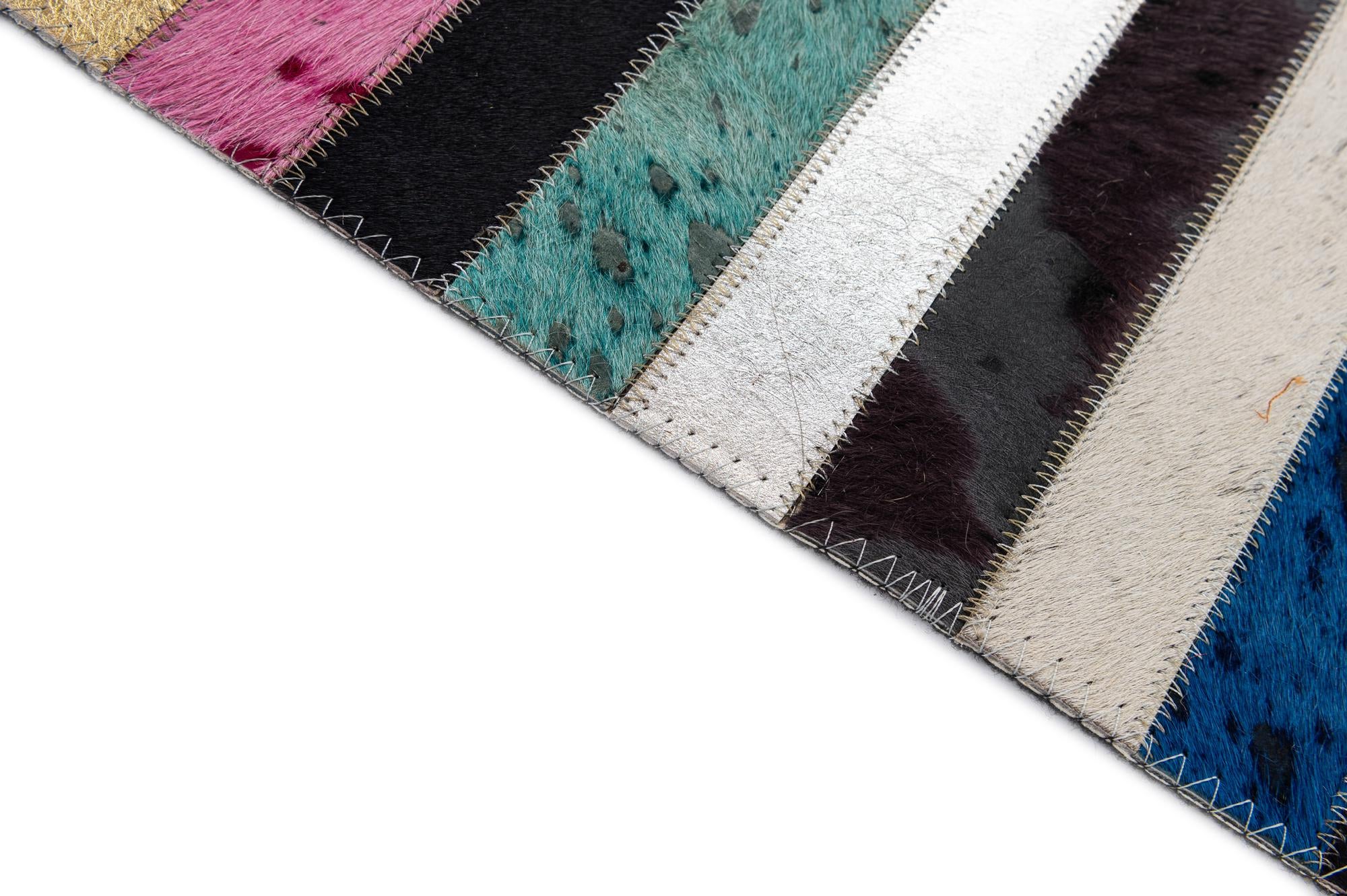 5' 1 x 7' 11 Cowhide - Patchwork Rug