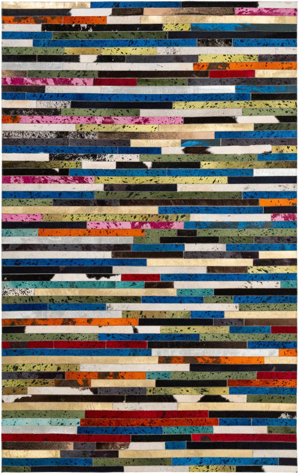 Detail image of 5' 1 x 7' 11 Cowhide - Patchwork Rug