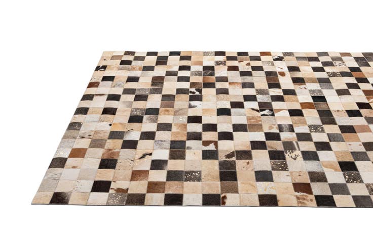 Detail image of 5' 1 x 8' Cowhide - Patchwork Rug
