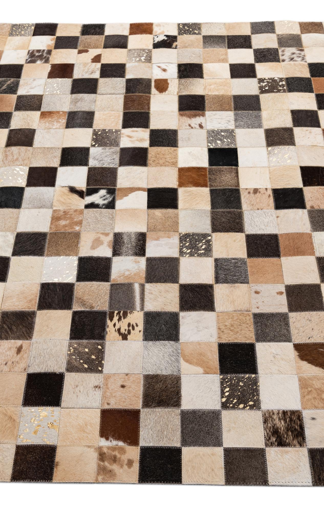 5' 1 x 8' Cowhide - Patchwork Rug