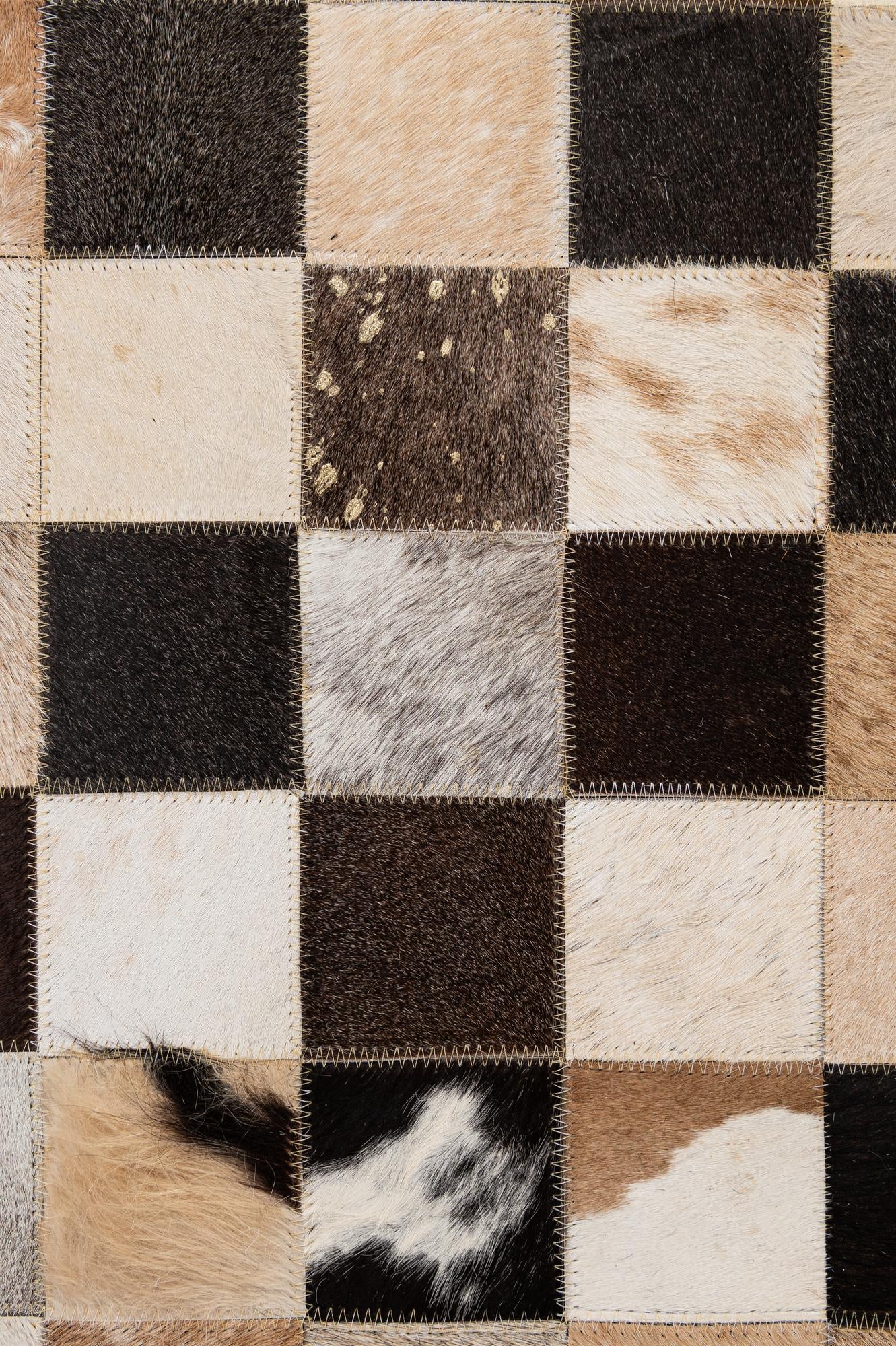 5' 1 x 8' Cowhide - Patchwork Rug