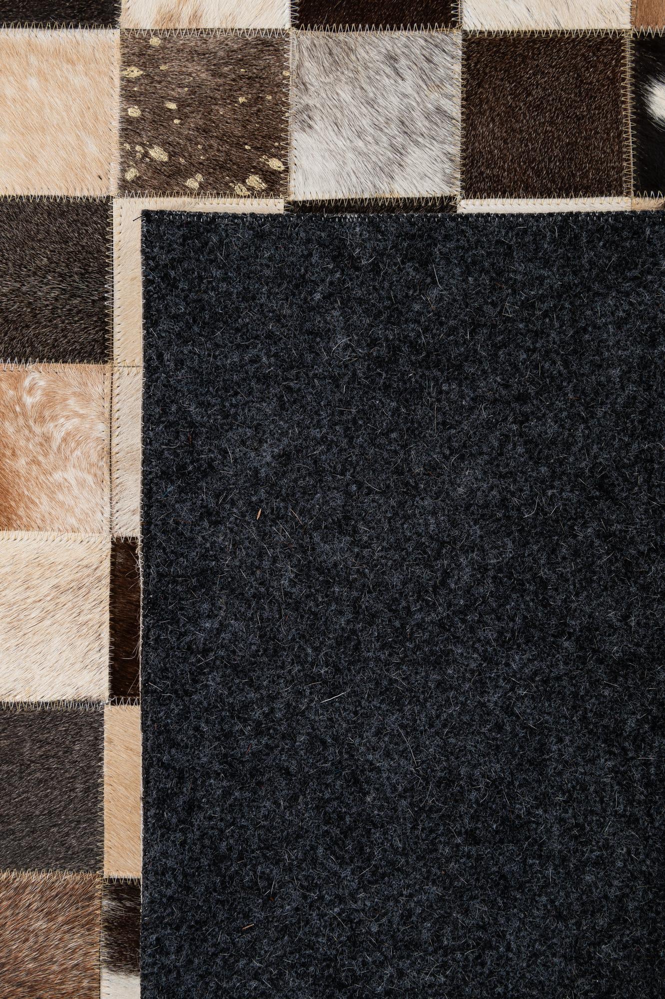 5' 1 x 8' Cowhide - Patchwork Rug