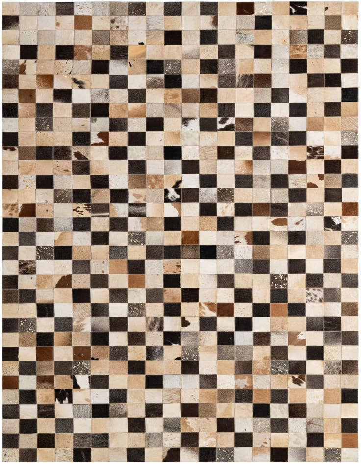Detail image of 5' 1 x 8' Cowhide - Patchwork Rug