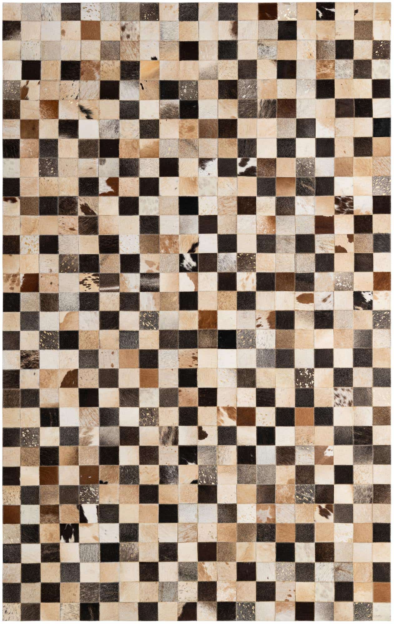 5' 1 x 8' Cowhide - Patchwork Rug