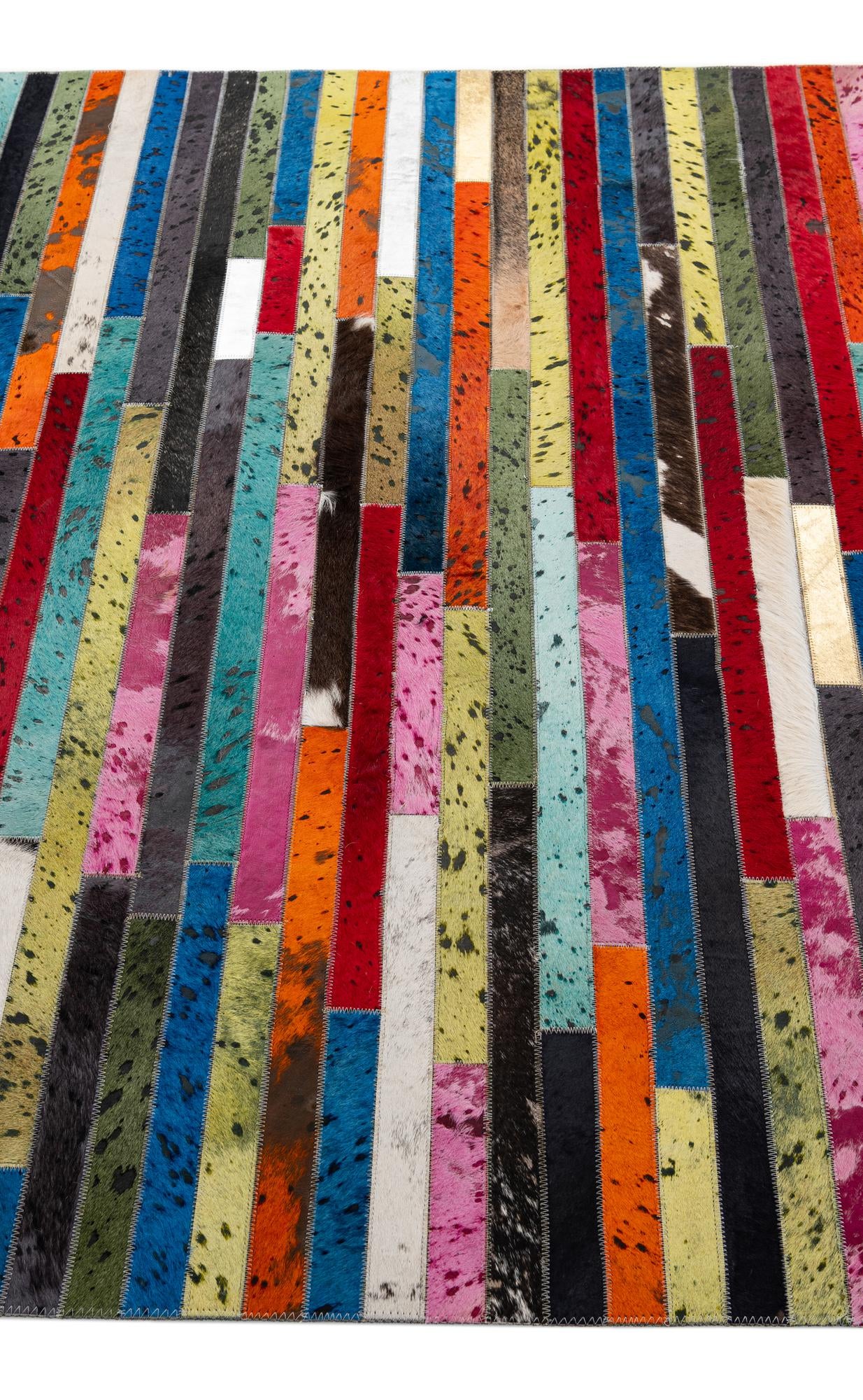 5' 1 x 8' Cowhide - Patchwork Rug