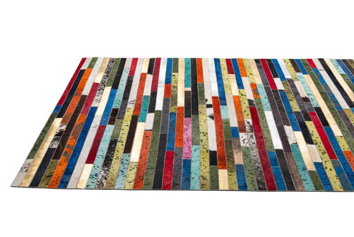 5' 1 x 8' Cowhide - Patchwork Rug