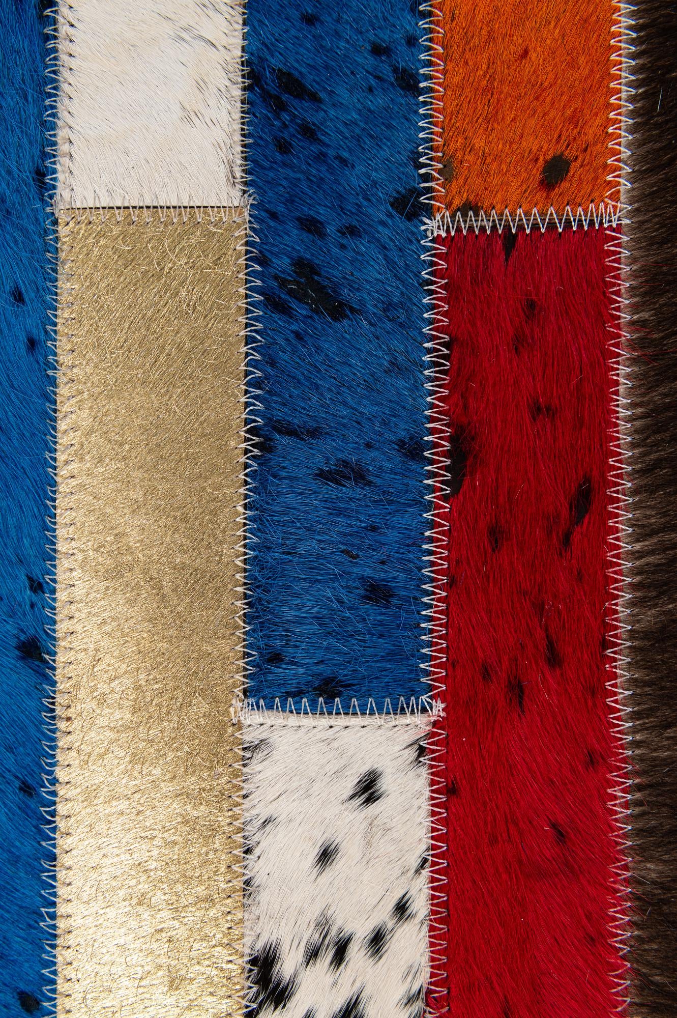 5' 1 x 8' Cowhide - Patchwork Rug