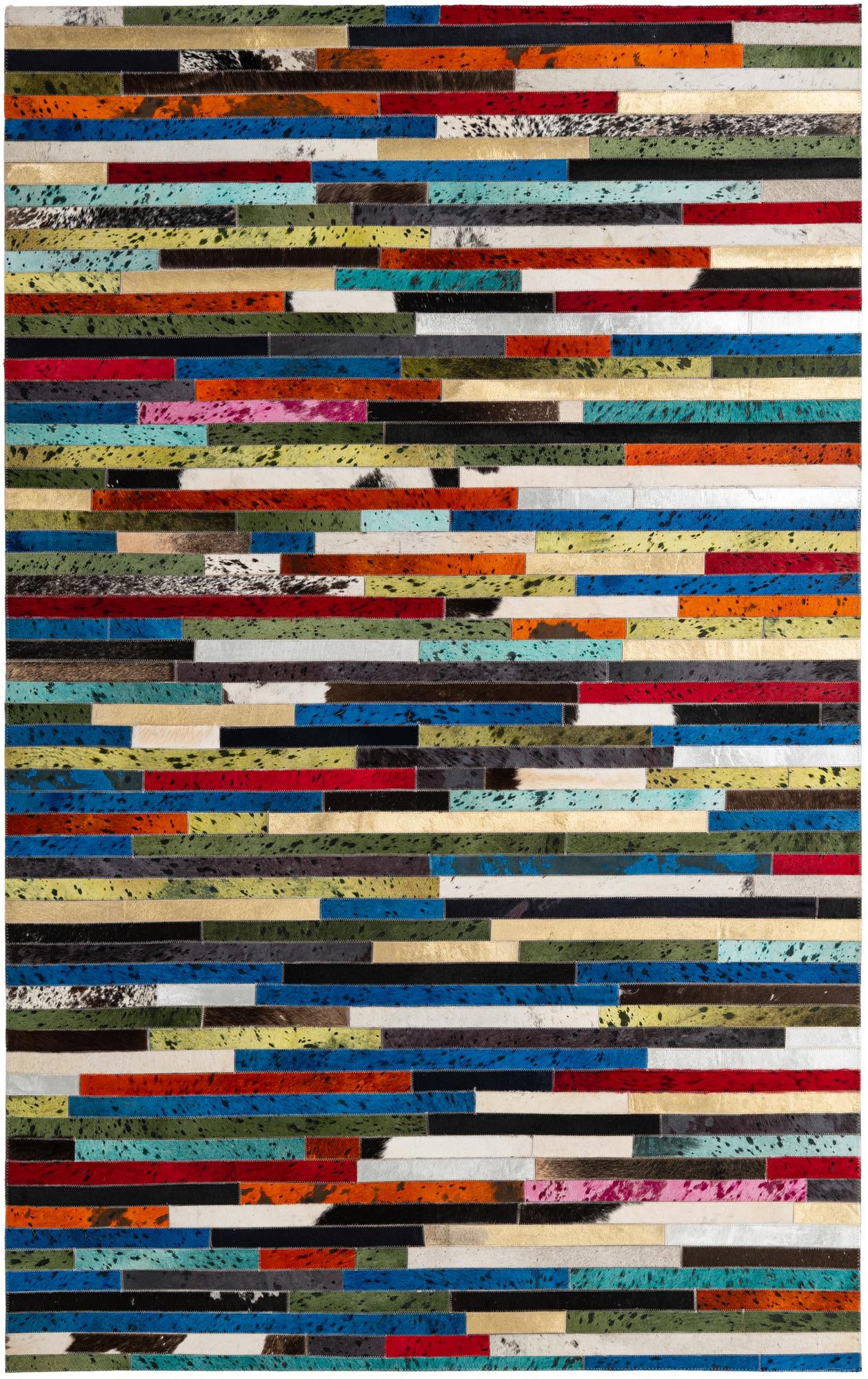 5' 1 x 8' Cowhide - Patchwork Rug