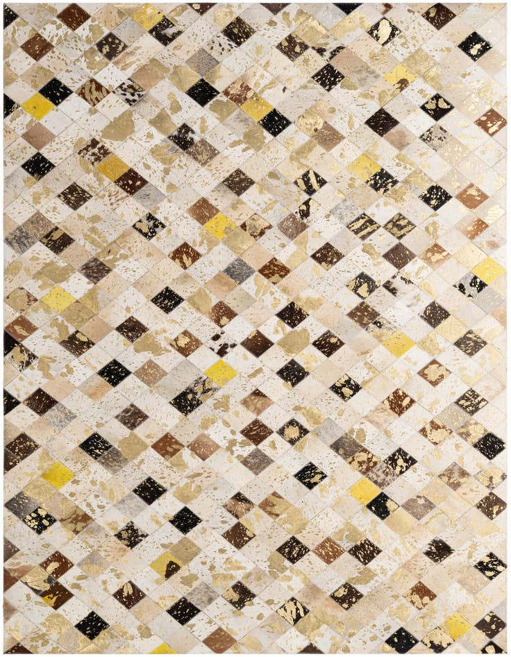 Detail image of 5' 1 x 7' 9 Cowhide - Patchwork Rug