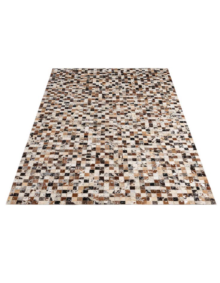 Detail image of 4' 11 x 8' Cowhide - Patchwork Rug