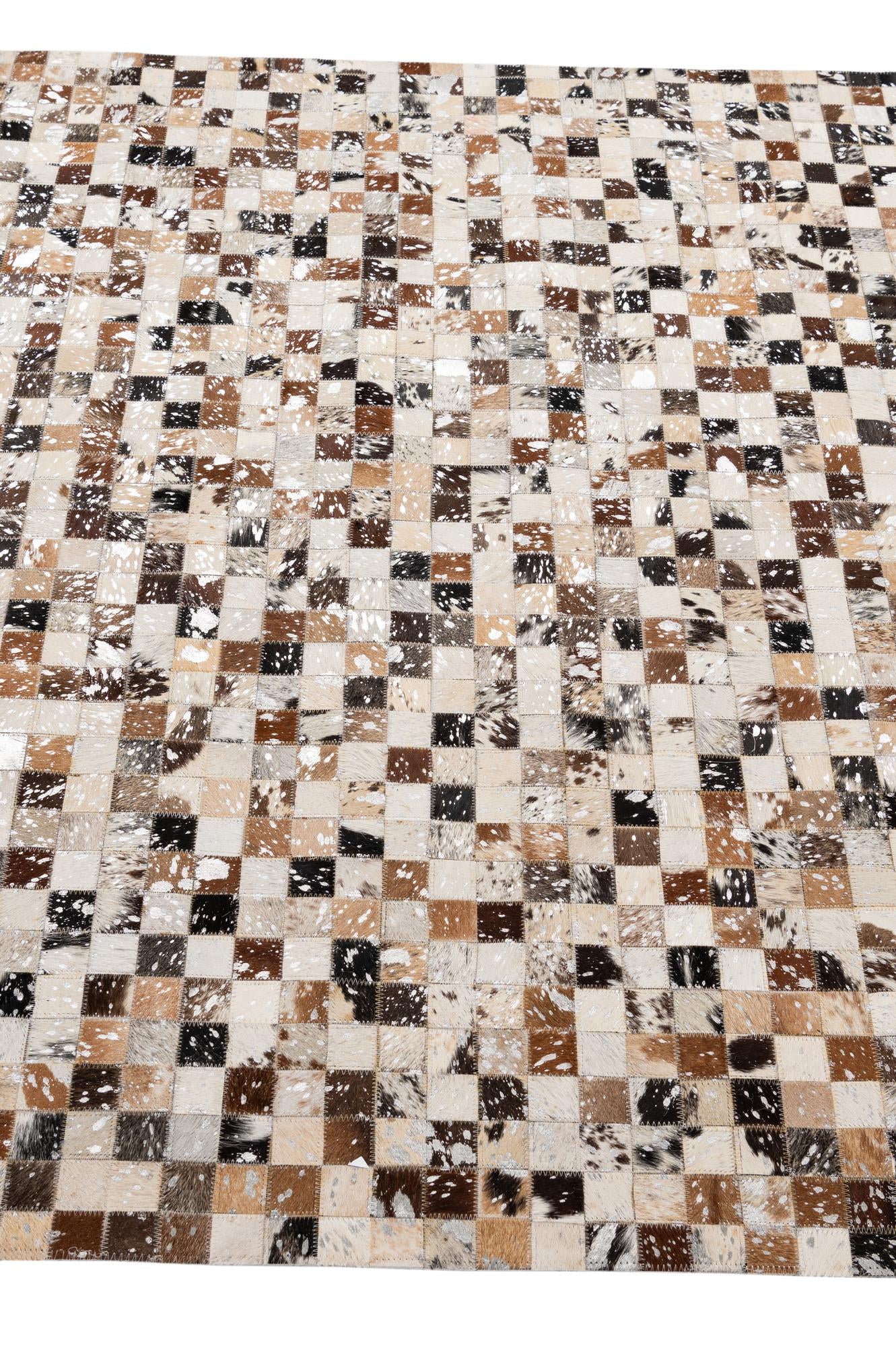 4' 11 x 8' Cowhide - Patchwork Rug