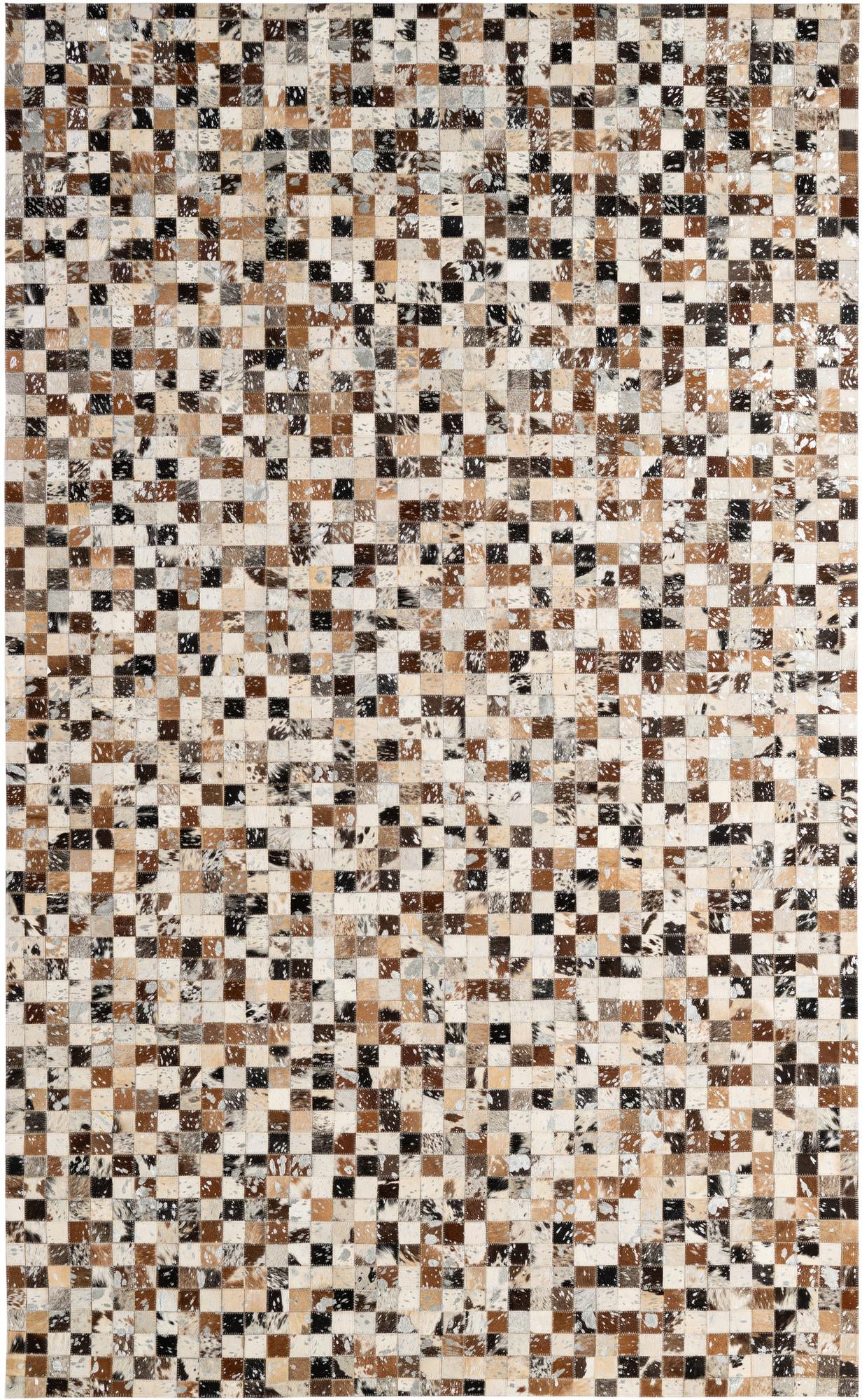 4' 11 x 8' Cowhide - Patchwork Rug