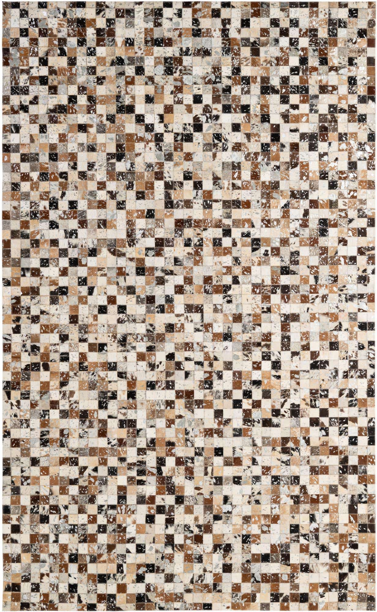 4' 11 x 8' Cowhide - Patchwork Rug