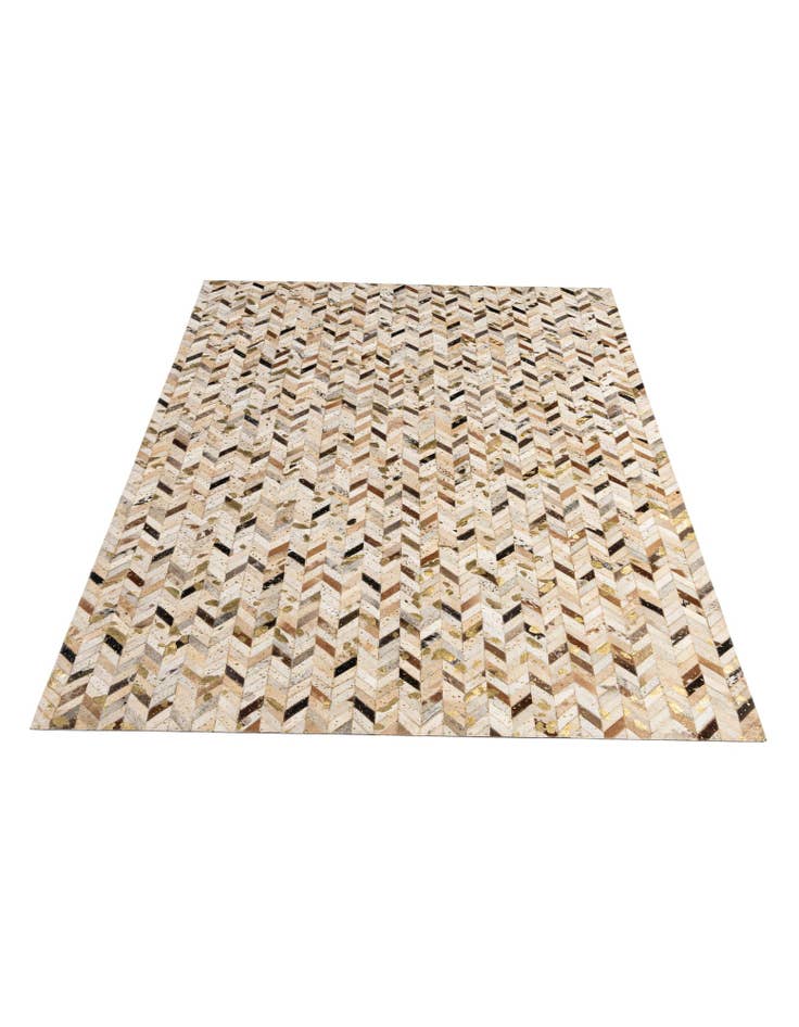 Detail image of 5' 2 x 8' Cowhide - Patchwork Rug