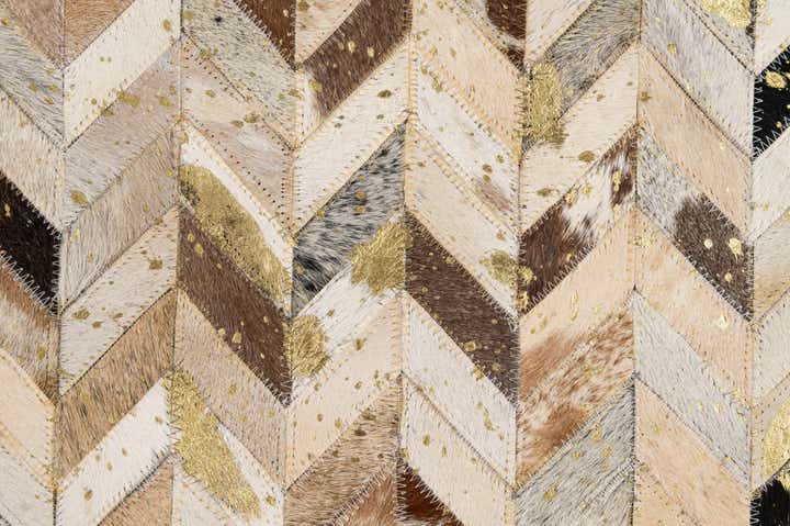 5' 2 x 8' Cowhide - Patchwork Rug