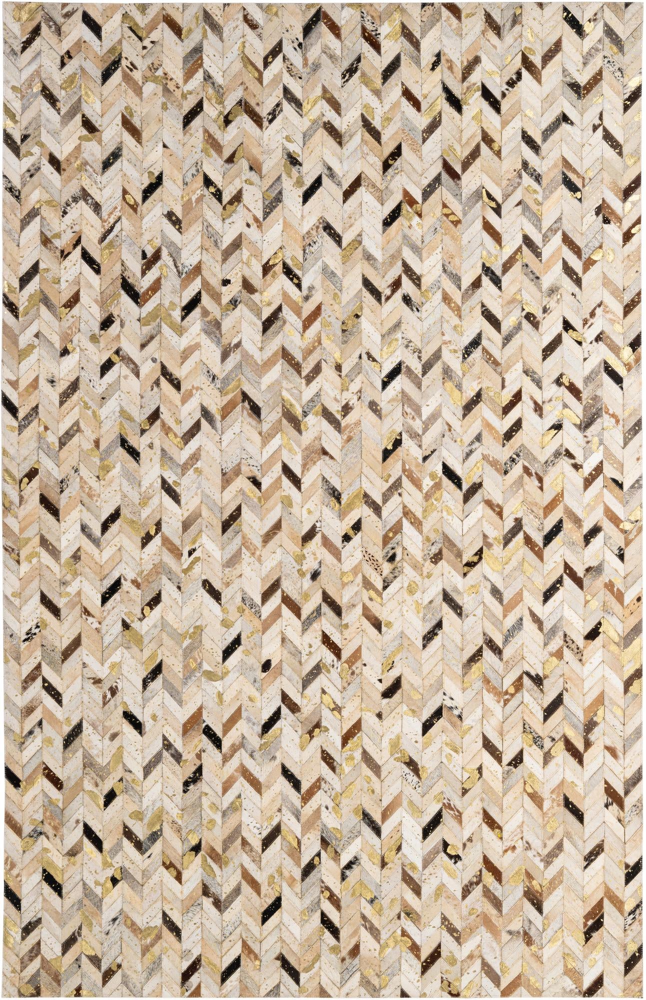 5' 2 x 8' Cowhide - Patchwork Rug
