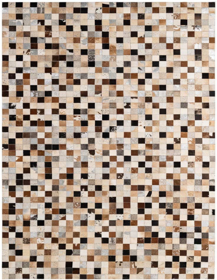 Detail image of 5' 1 x 7' 11 Cowhide - Patchwork Rug