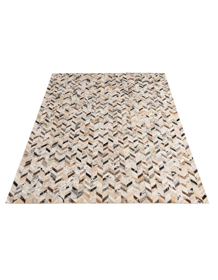 Detail image of 5' 2 x 8' Cowhide - Patchwork Rug