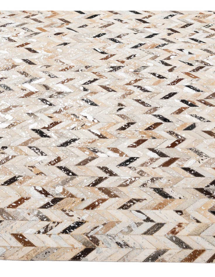Detail image of 5' 2 x 8' Cowhide - Patchwork Rug