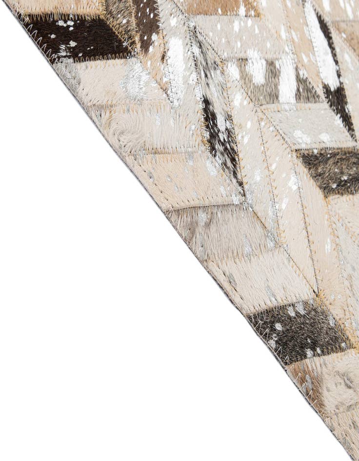 Detail image of 5' 2 x 8' Cowhide - Patchwork Rug