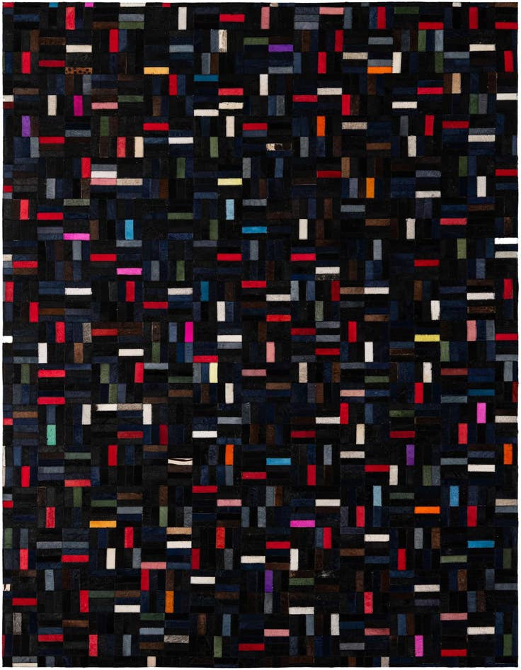 Detail image of 5' 1 x 7' 11 Cowhide - Patchwork Rug