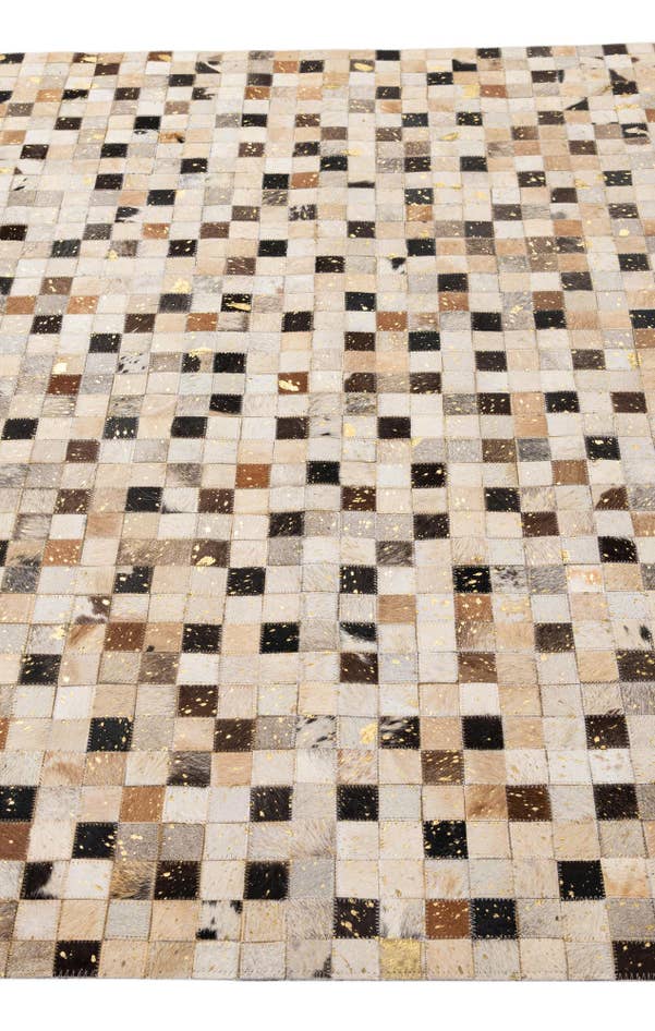 Detail image of 5' 2 x 7' 11 Cowhide - Patchwork Rug