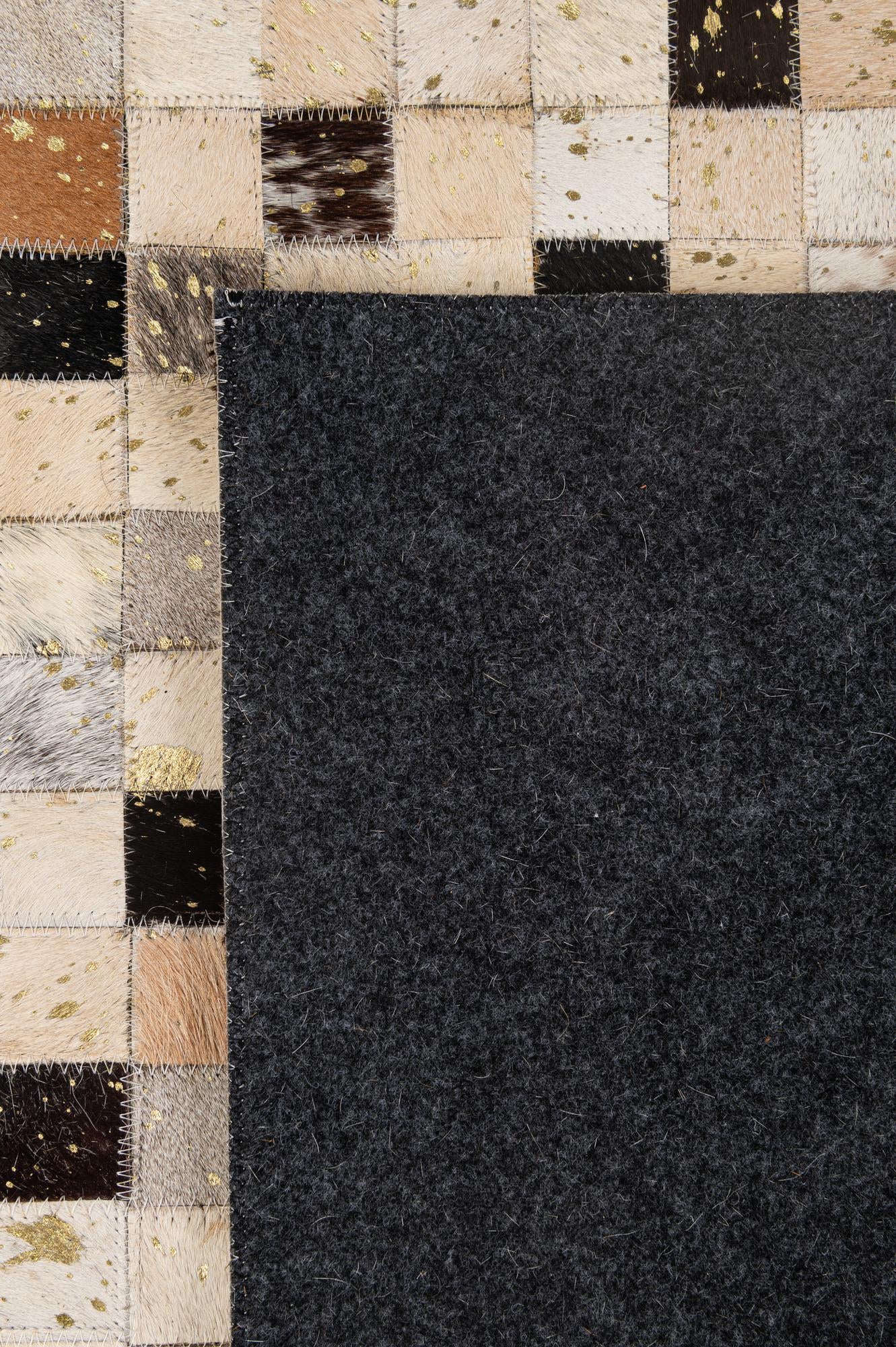 5' 2 x 7' 11 Cowhide - Patchwork Rug