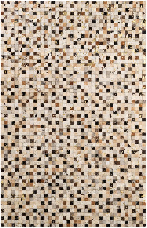 Detail image of 5' 2 x 7' 11 Cowhide - Patchwork Rug