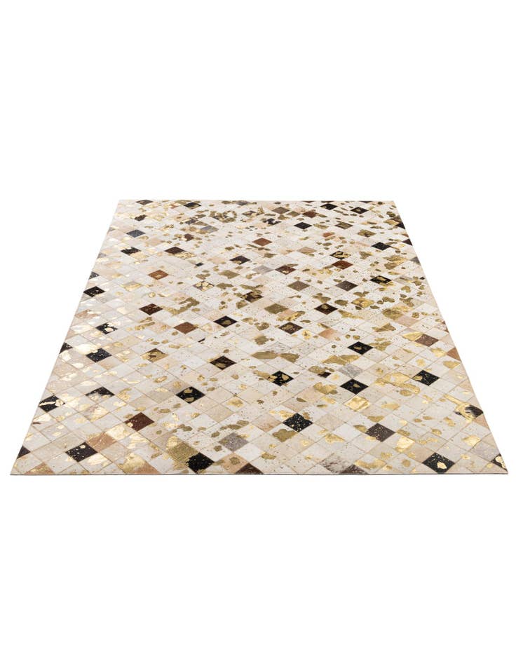 Detail image of 5' 2 x 7' 10 Cowhide - Patchwork Rug