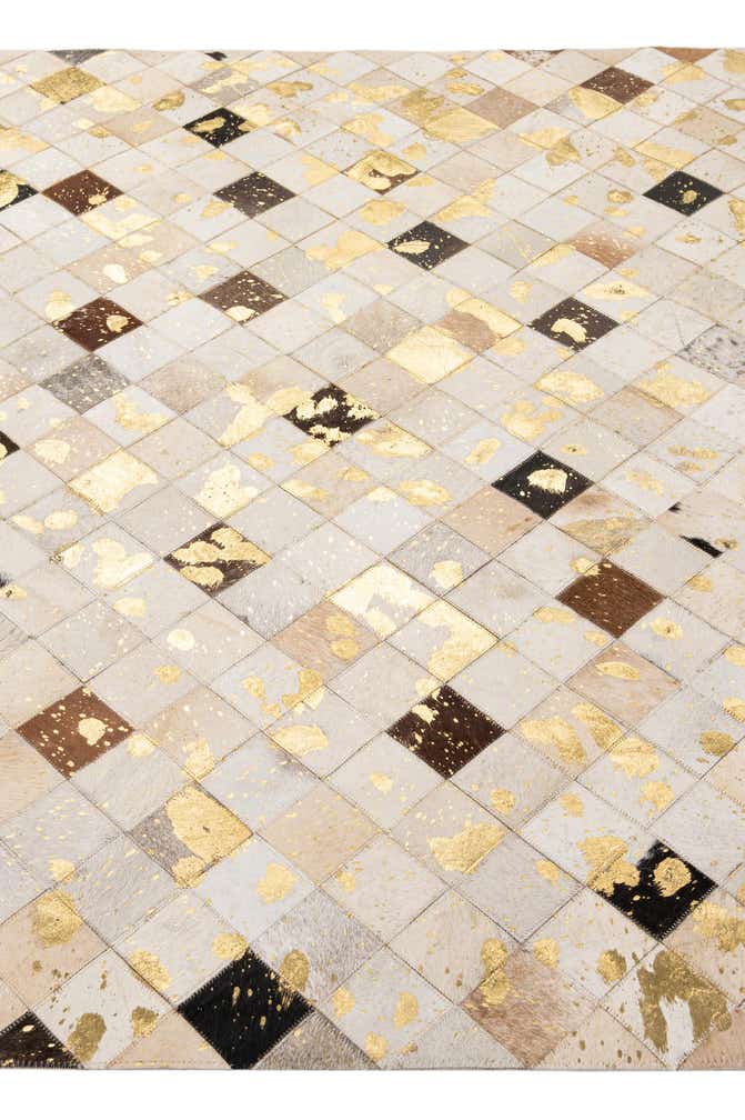 5' 2 x 7' 10 Cowhide - Patchwork Rug