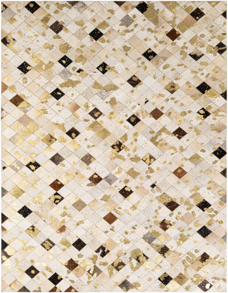 Detail image of 5' 2 x 7' 10 Cowhide - Patchwork Rug