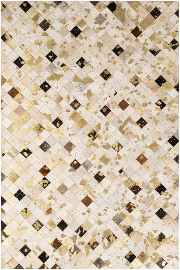 Detail image of 5' 2 x 7' 10 Cowhide - Patchwork Rug