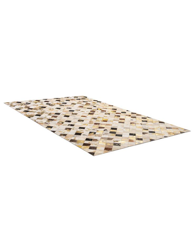 Detail image of 5' 1 x 8' Cowhide - Patchwork Rug