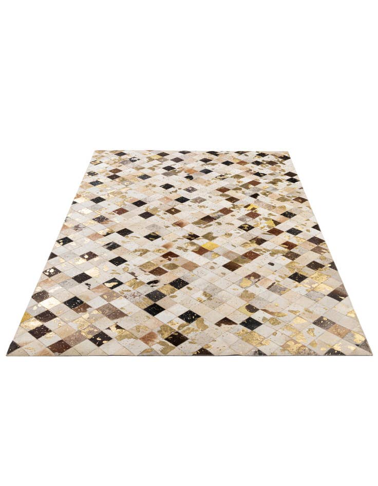 Detail image of 5' 1 x 8' Cowhide - Patchwork Rug