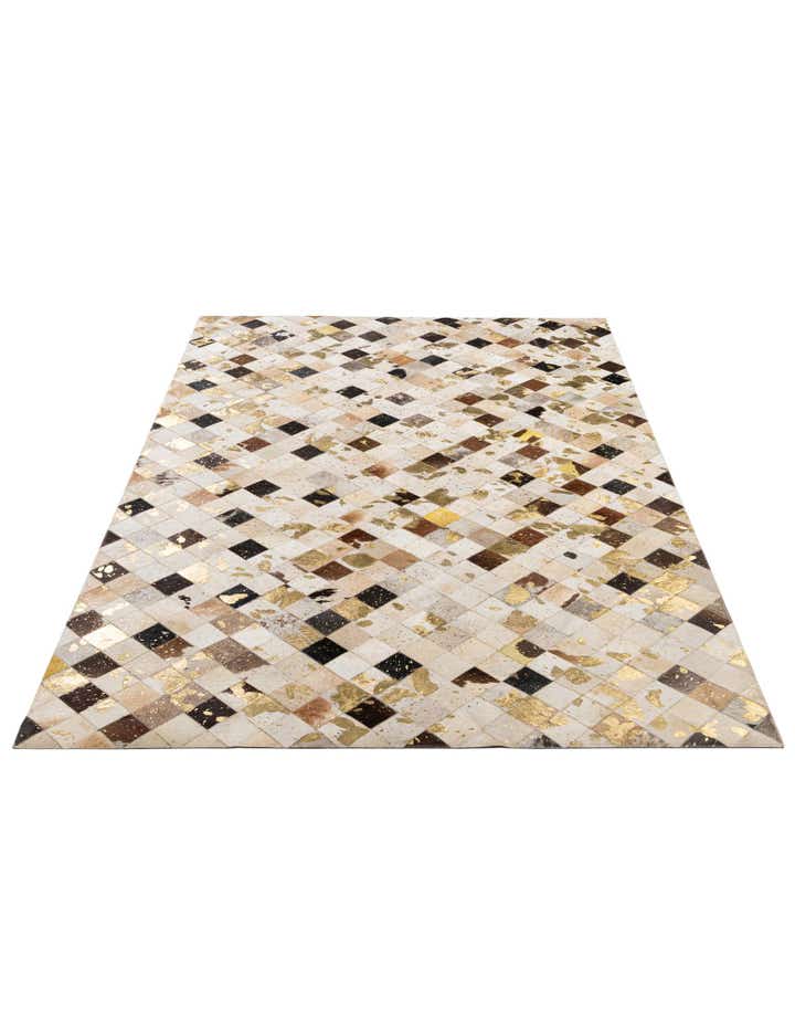 5' 1 x 8' Cowhide - Patchwork Rug