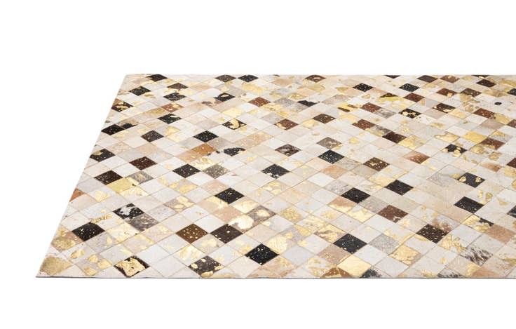 Detail image of 5' 1 x 8' Cowhide - Patchwork Rug