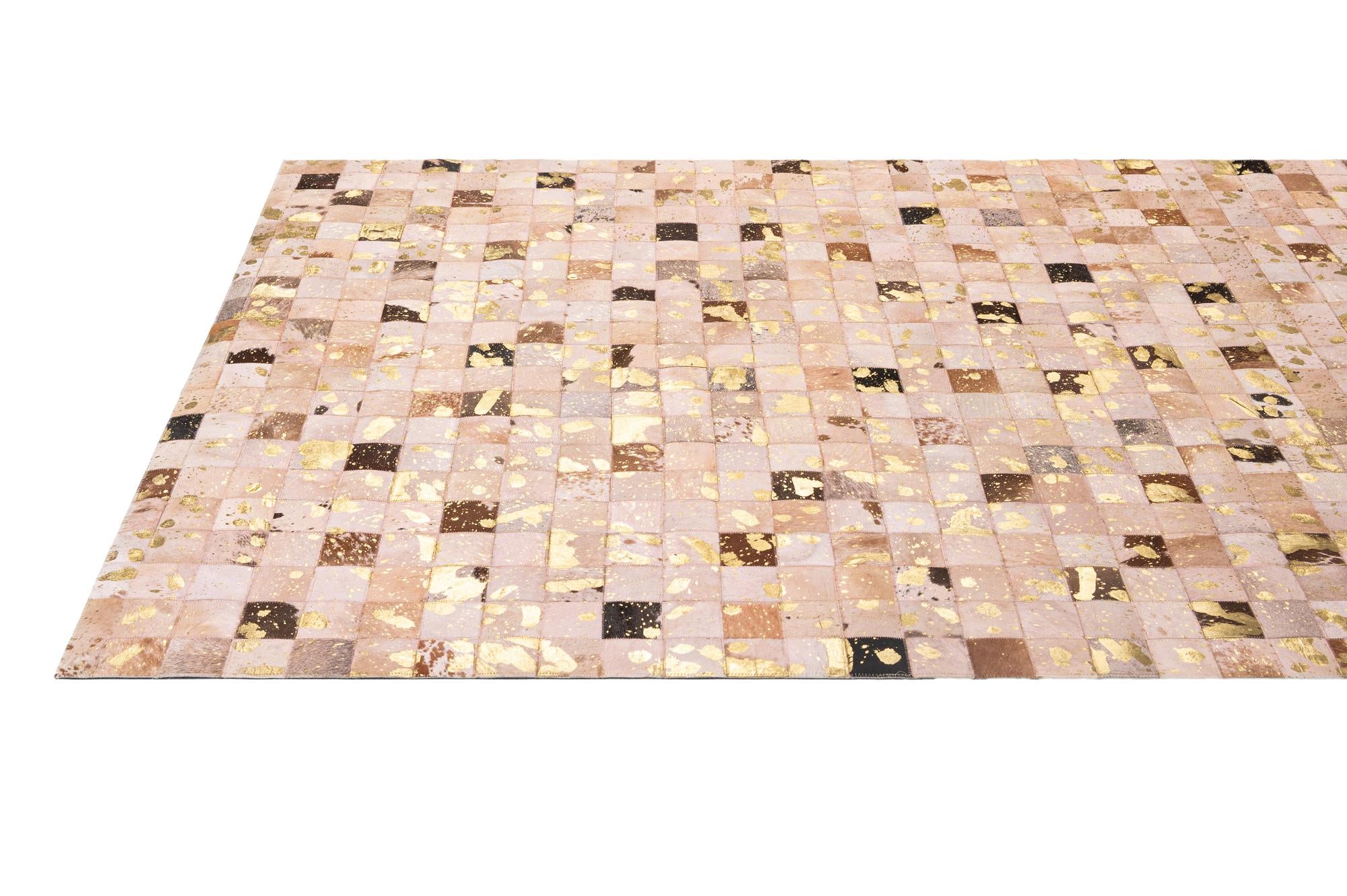 5' 3 x 8' Cowhide - Patchwork Rug