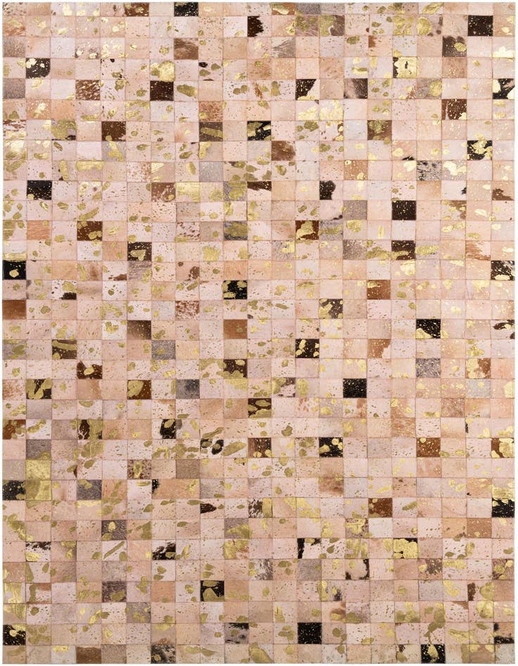 Detail image of 5' 3 x 8' Cowhide - Patchwork Rug