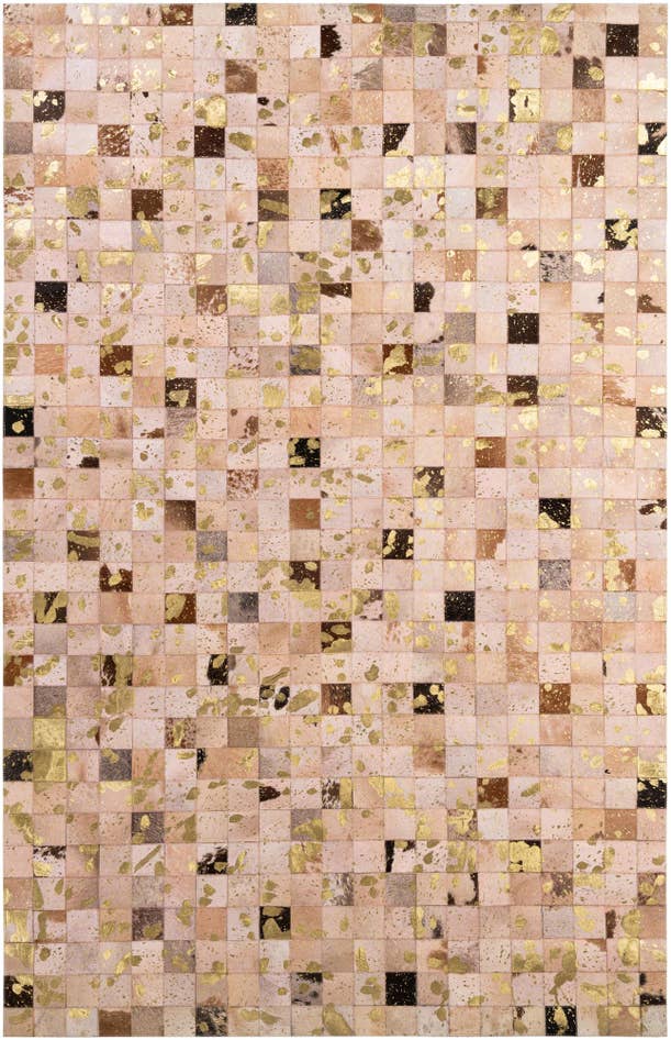Detail image of 5' 3 x 8' Cowhide - Patchwork Rug