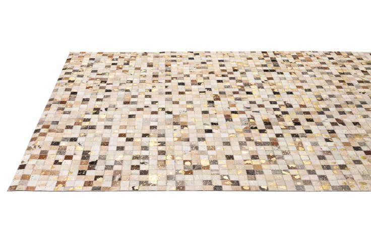 Detail image of 5' 1 x 7' 10 Cowhide - Patchwork Rug