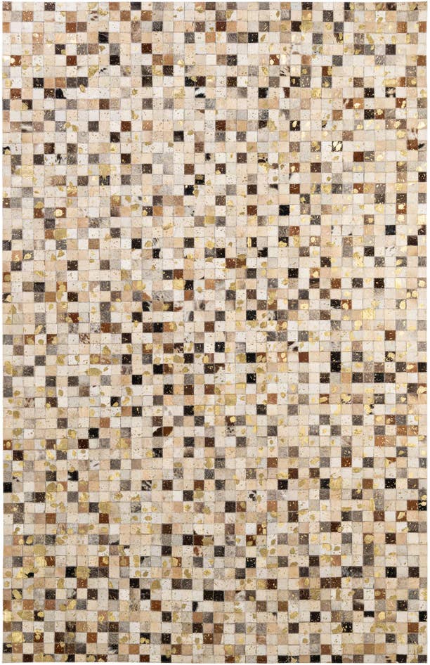 Detail image of 5' 1 x 7' 10 Cowhide - Patchwork Rug