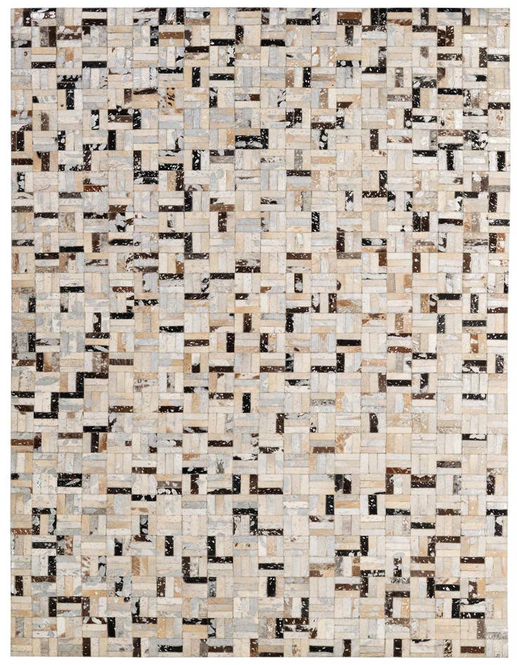 Detail image of 5' x 7' 11 Cowhide - Patchwork Rug