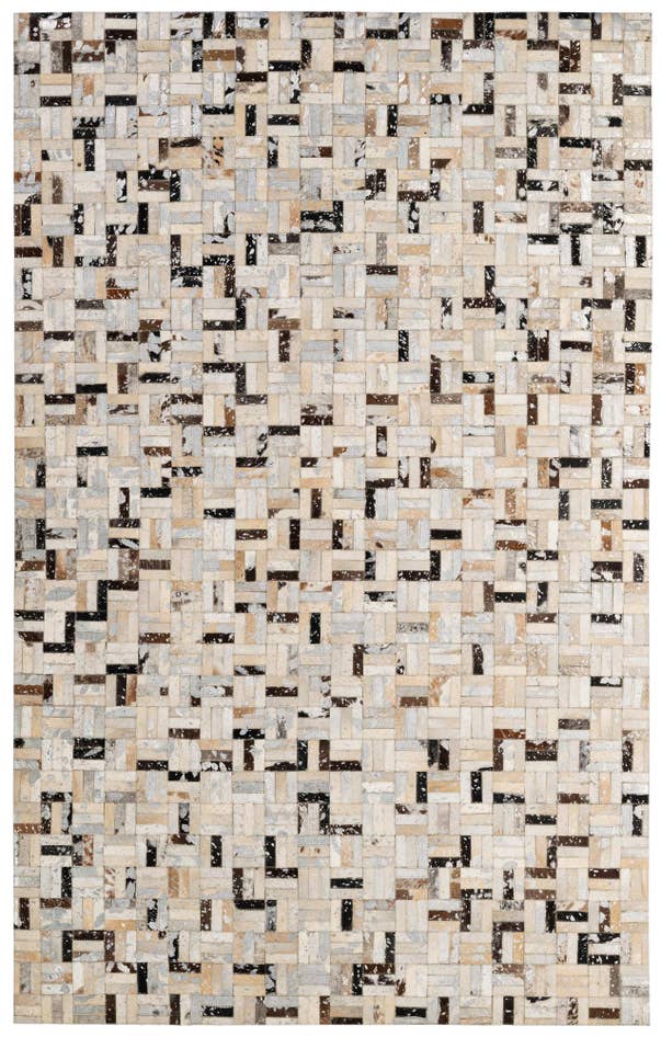 Detail image of 5' x 7' 11 Cowhide - Patchwork Rug