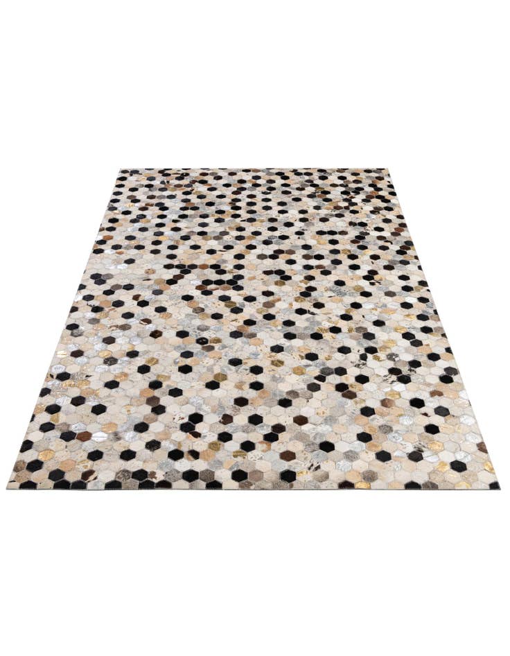 Detail image of 4' 11 x 7' 9 Cowhide - Patchwork Rug