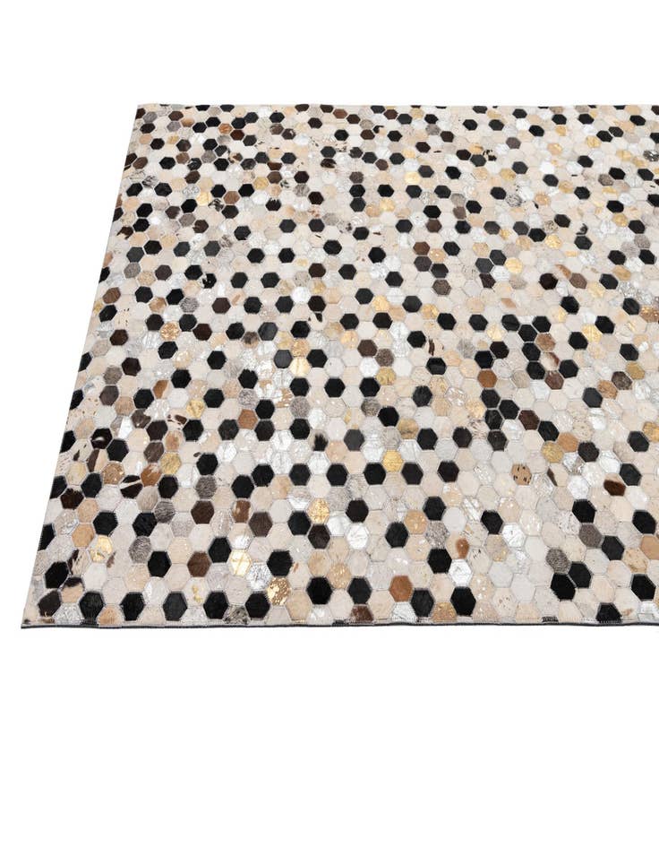Detail image of 4' 11 x 7' 9 Cowhide - Patchwork Rug