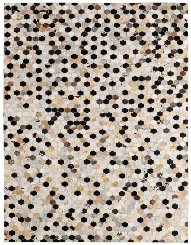 Detail image of 4' 11 x 7' 9 Cowhide - Patchwork Rug